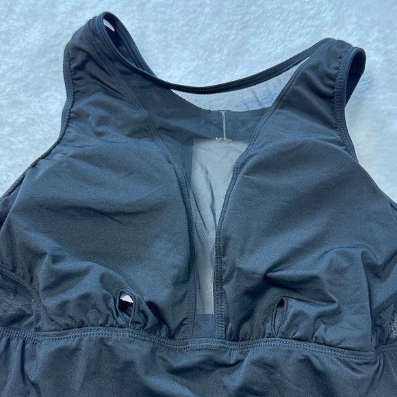 Temp Me Elegant Black One-Piece Swimsuit with Mesh Insert - Picture 11 of 15